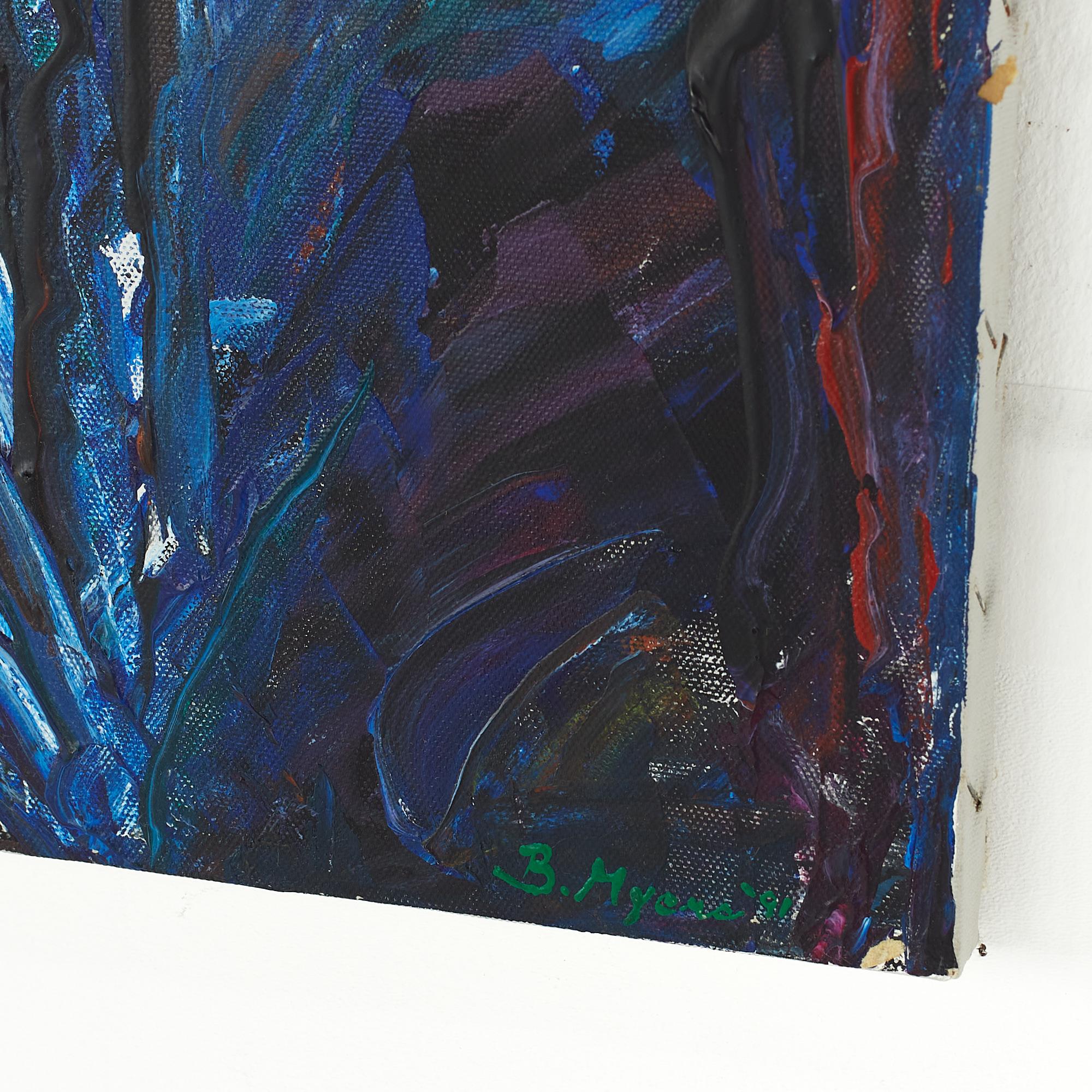 Bruce Myers - Peinture à l'huile sur toile originale du milieu du siècle signée, n° 6 Bon état - En vente à Countryside, IL