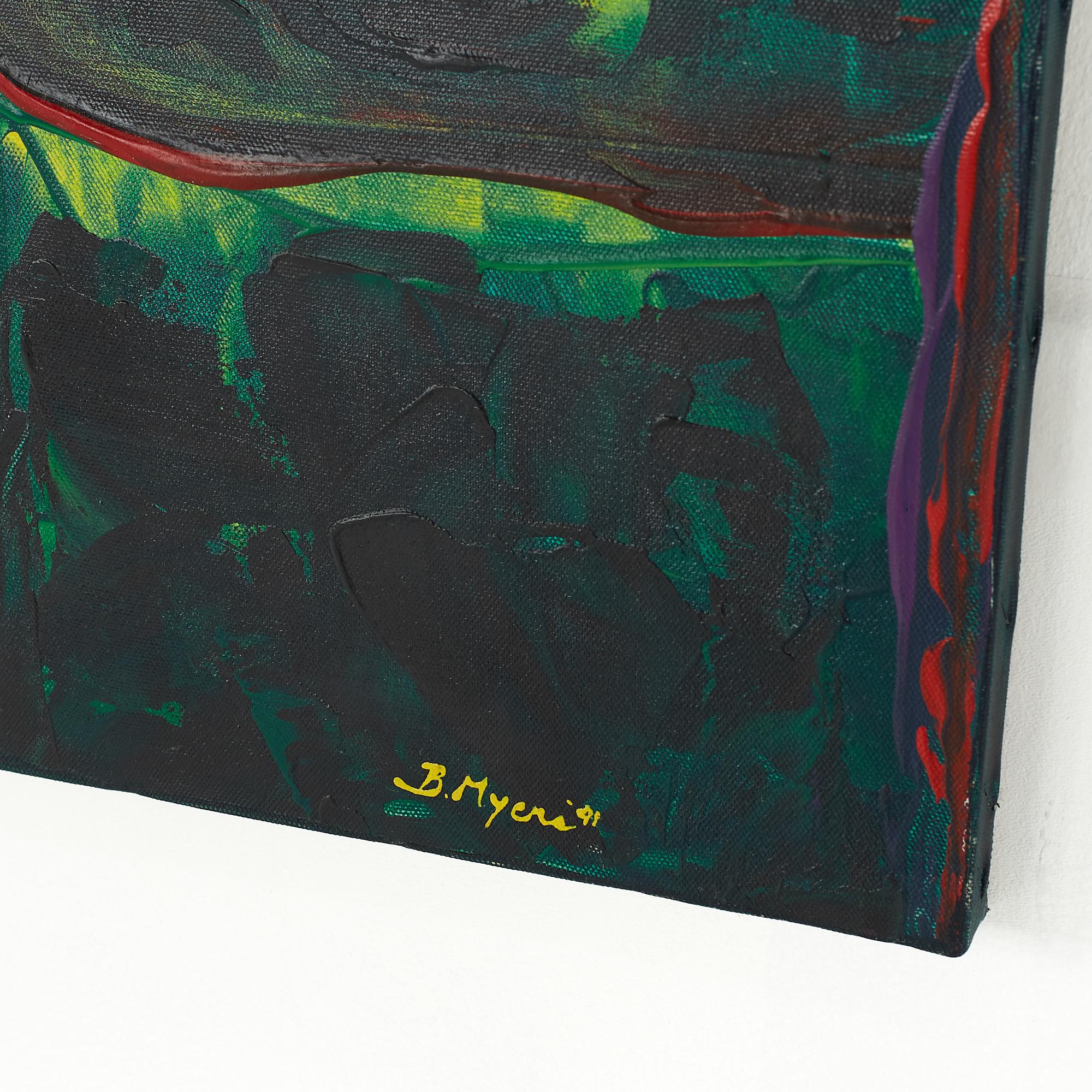 Bruce Myers - Peinture à l'huile sur toile originale du milieu du siècle signée n° 7 Bon état - En vente à Countryside, IL