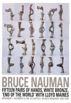 1996 After Bruce Nauman 'Fifteen Pairs of Hands' Pop Art Brown Offset Lithograph