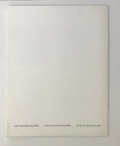 Catalogue de la première exposition de Bruce Nauman chez Leo Castelli, à New York, en 1968.