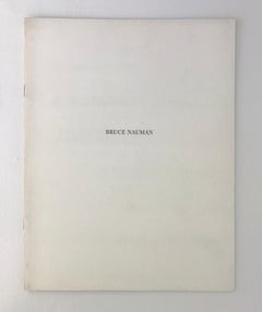 Bruce Nauman catalogue from first exhibition at Leo Castelli, New York, 1968