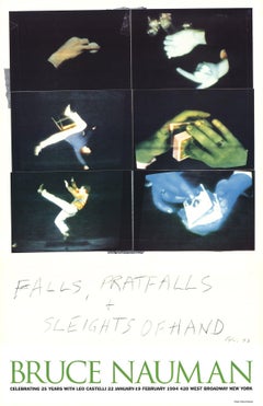 Bruce Nauman 'Stürze, Pratzenfälle + Handgriffe' 1994- Poster