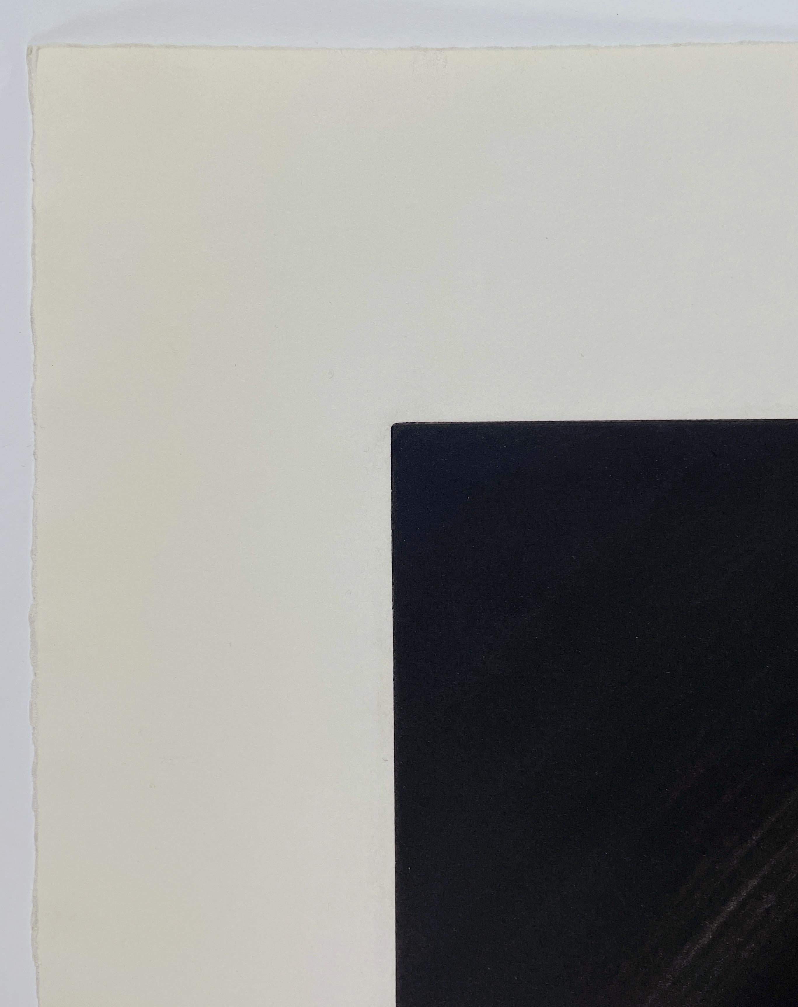 Untitled by Bruce Nauman abstract black and white drypoint etching 70s For Sale 2
