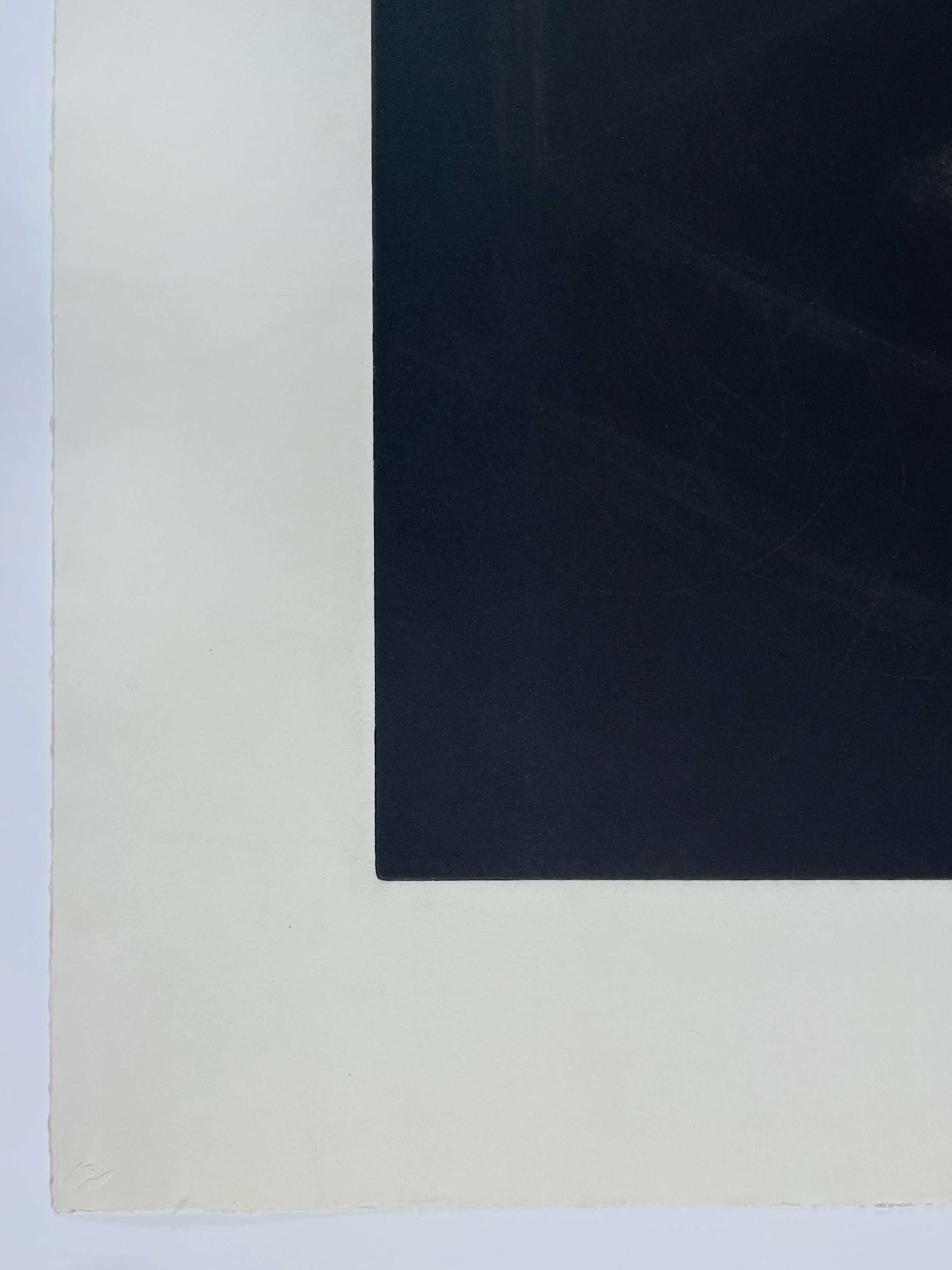 Untitled by Bruce Nauman abstract black and white drypoint etching 70s For Sale 4