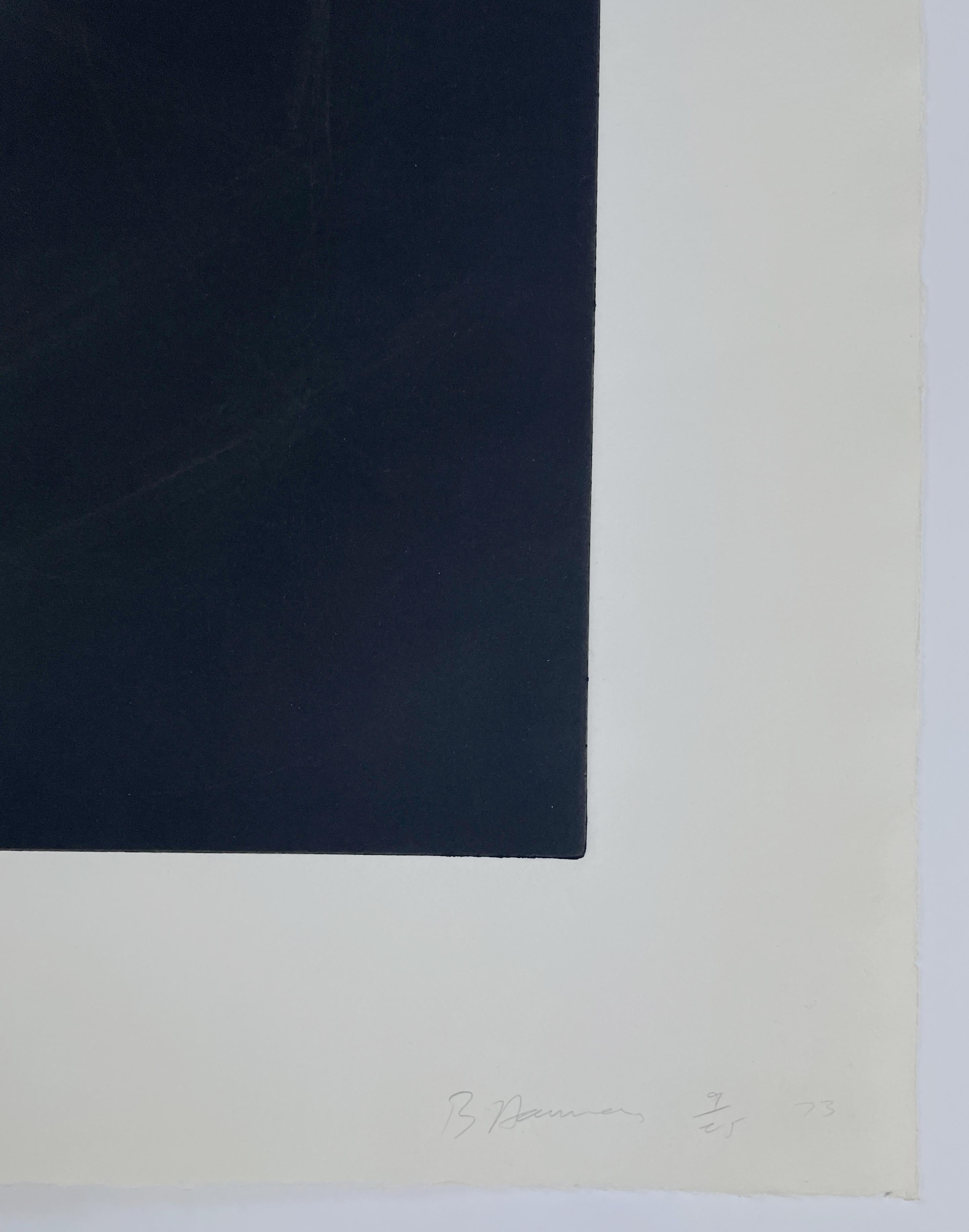 Untitled by Bruce Nauman abstract black and white drypoint etching 70s For Sale 5