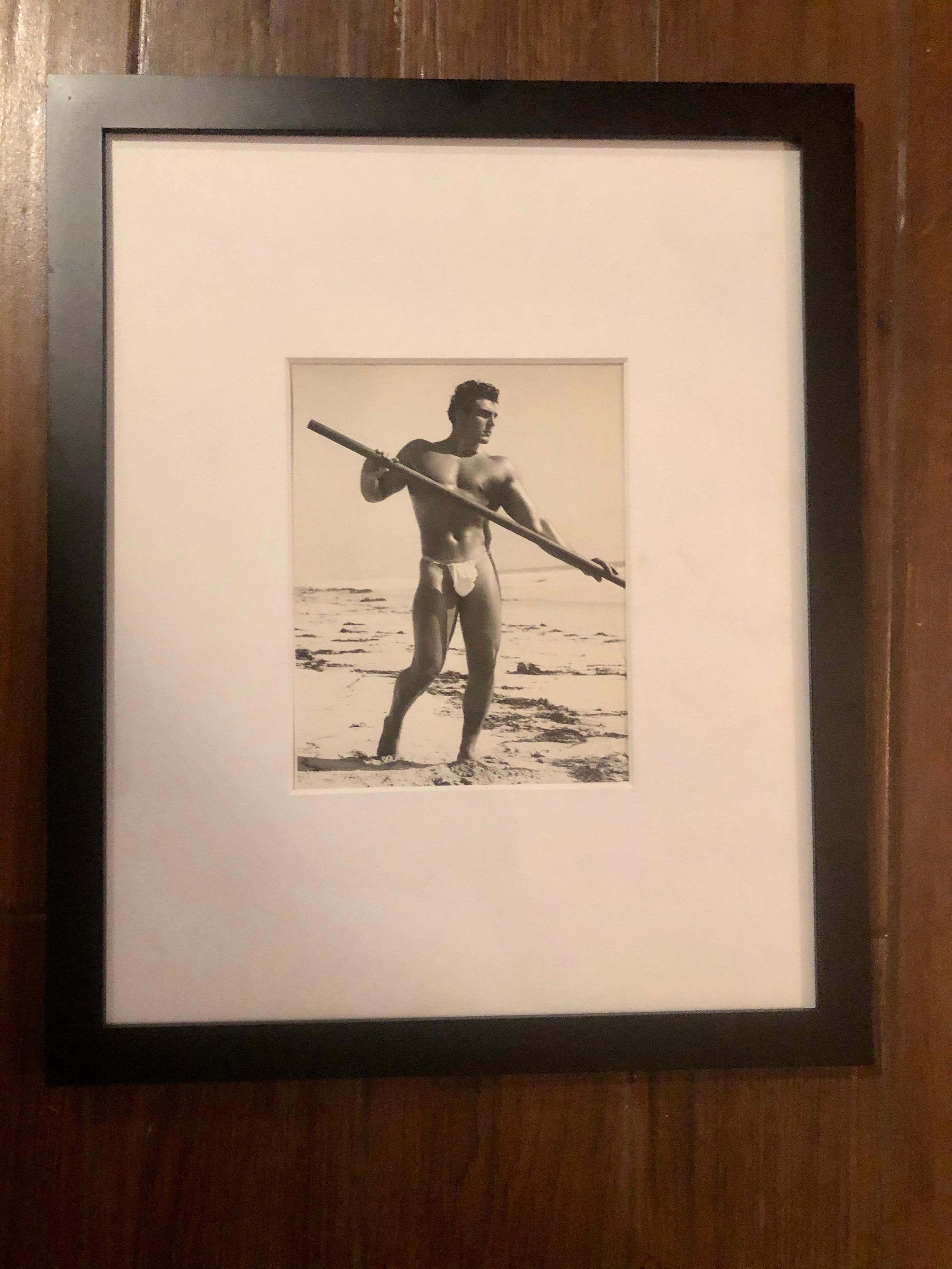 American  Bruce of Los Angeles Vintage Original Male Physique Photograph of Carl Venus For Sale