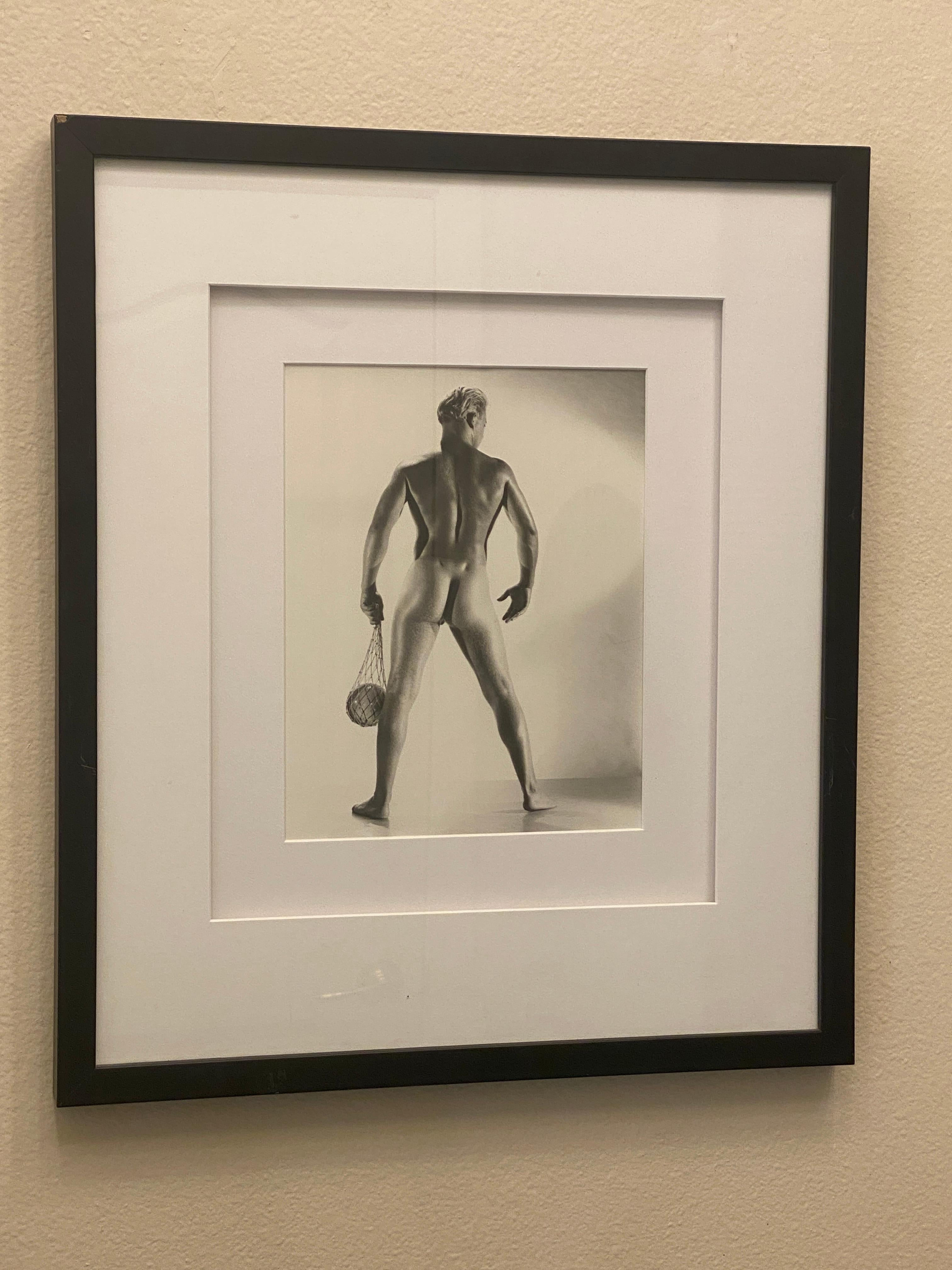 From an important 25 plus year collection of Male Physique and Beefcake photography, image # 7 of handsome male model Bill Gregory. Printed in the 1960s and are all signed by the studio on verso when Mr. Bruce Bellas aka Bruce of LA was alive.