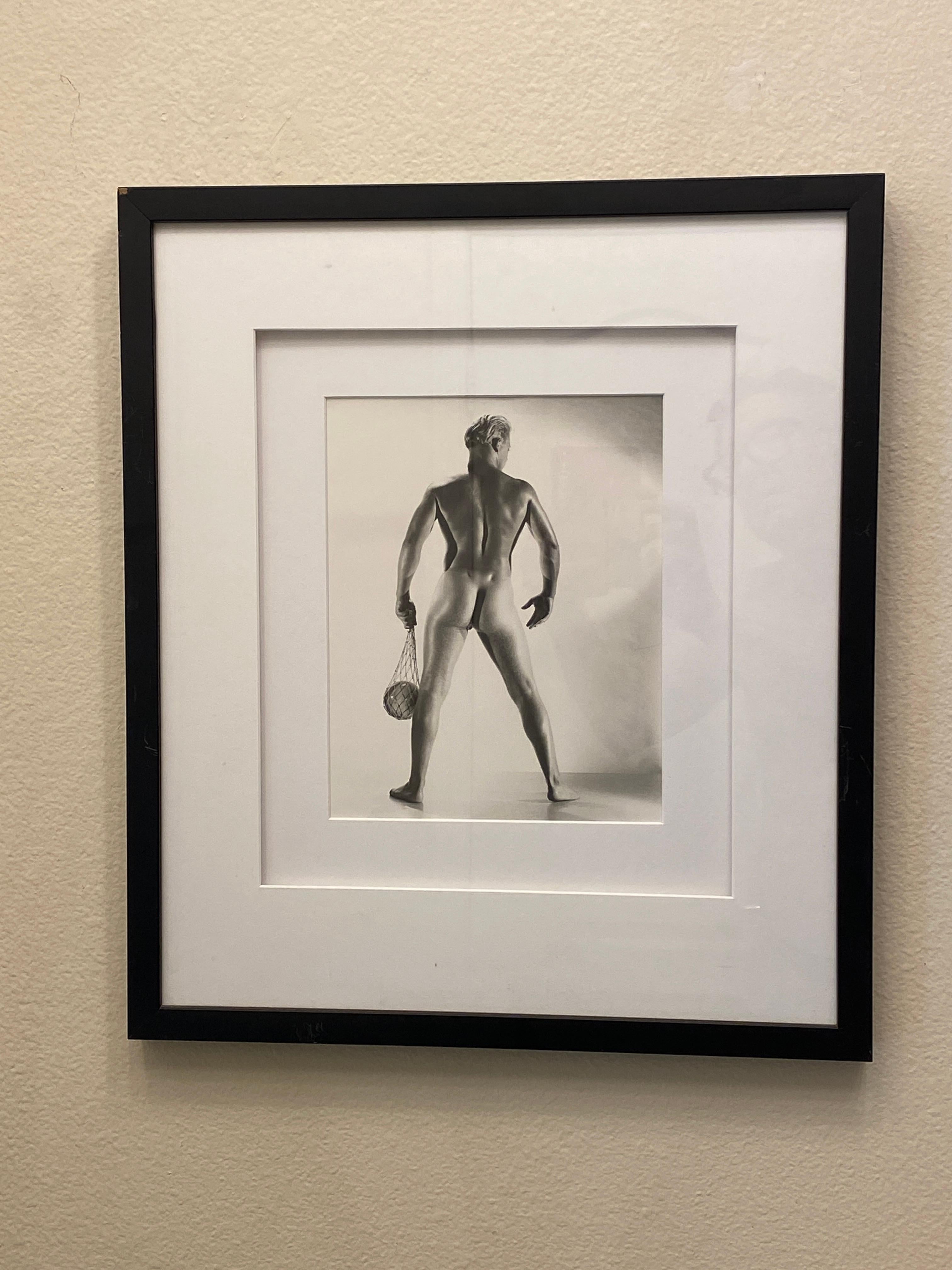 Hand-Crafted Bruce of L.A. (Bruce Bellas) Original 50s Male Nude Photograph Handsome Model For Sale