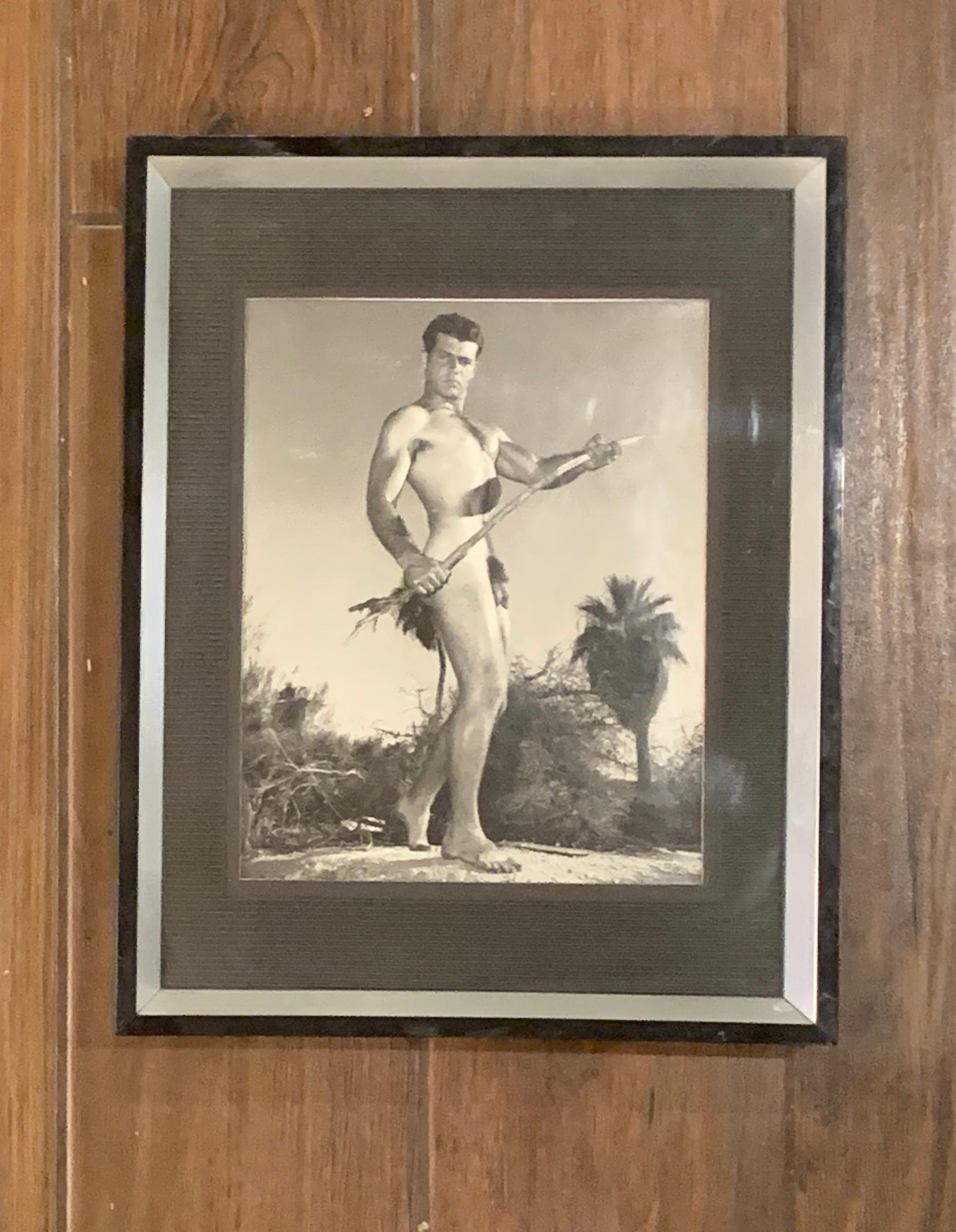 Américain Whiting of L.A. Original Vintage 50s Male Nude Signed Black & White Photograph  en vente