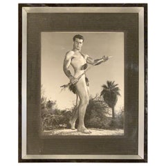 Bruce de L.A. Fotografía original vintage de los años 50, desnudo masculino, firmada en blanco y negro