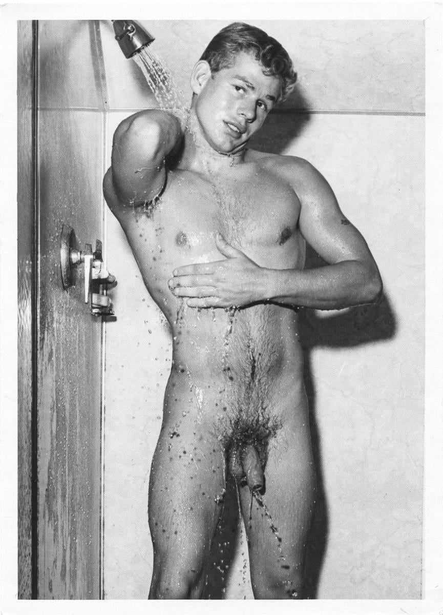 Untitled #3279-1 (Man Showering Frontal) - Photograph by Bruce of Los Angeles