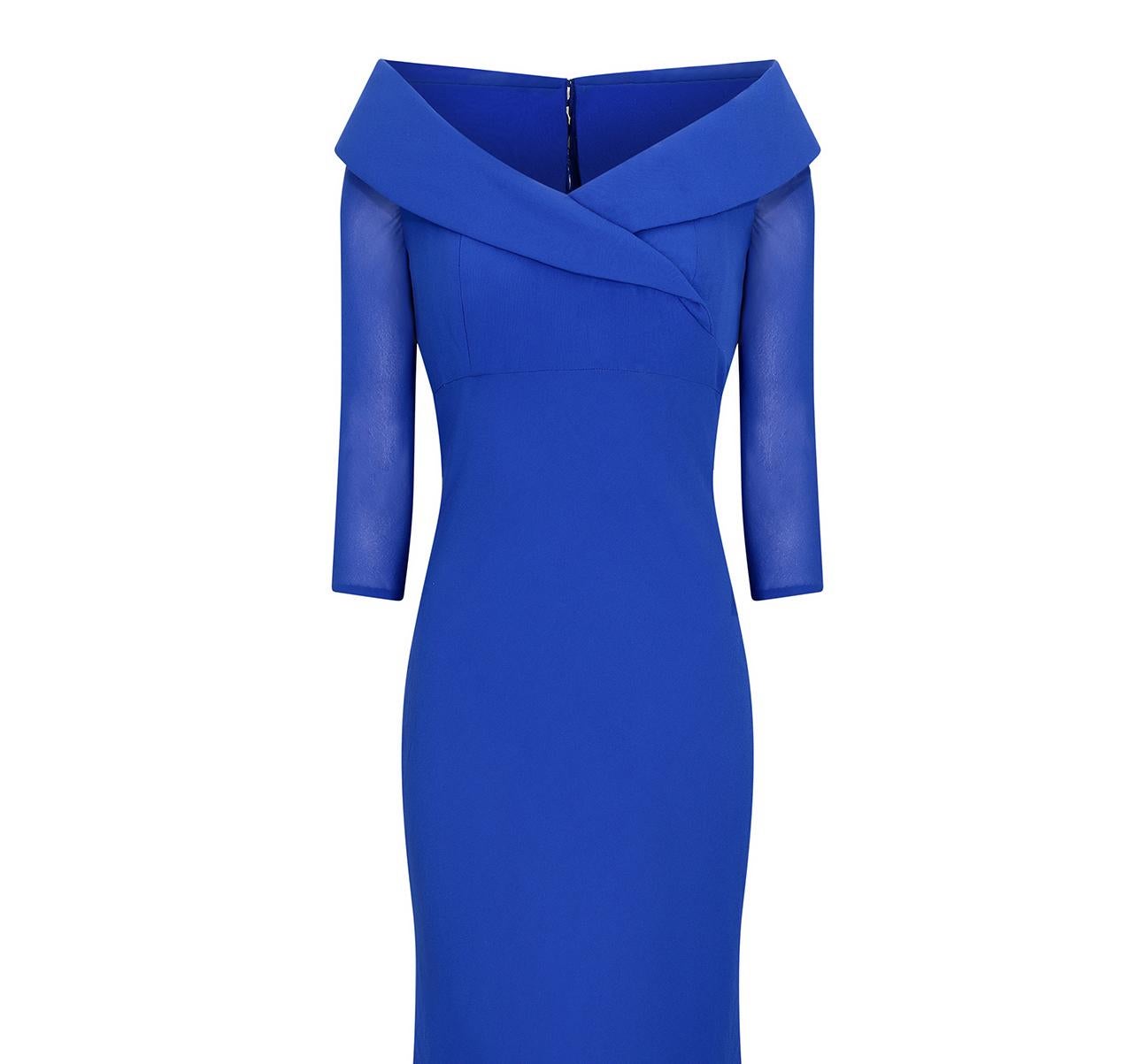 Bruce Oldfield Royal Blue Couture Dress For Sale at 1stDibs | bruce ...