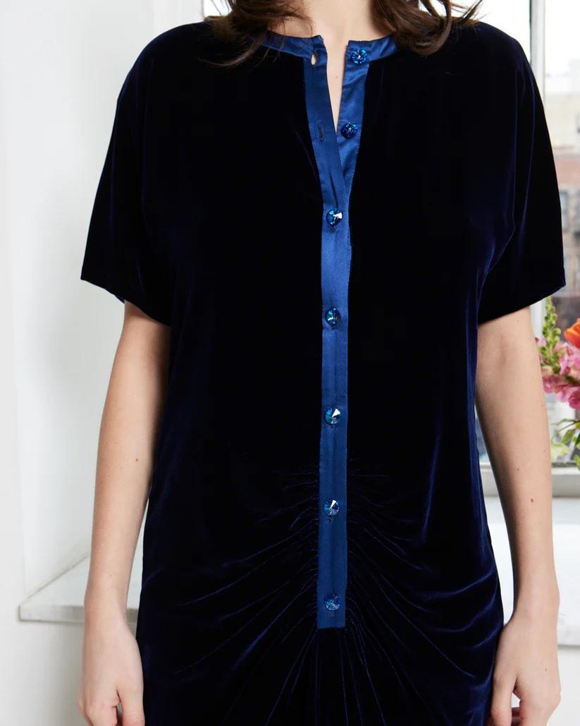 Vestido de terciopelo Bruce Oldfield en Excelente estado para la venta en New York, NY