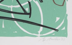 Série Bayard n° 13, sérigraphie abstraite signée et colorée à la main par Bruce Porter