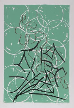 Série Bayard n° 13, sérigraphie abstraite signée et colorée à la main par Bruce Porter