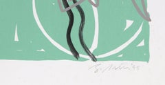 Serie Bayard n. 14, serigrafia astratta firmata e colorata a mano da Bruce Porter