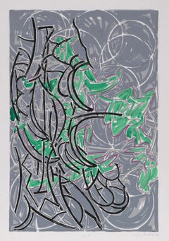 Bayard Series 17, Signed Abstract Screenprint with Hand Coloring by Bruce Porter