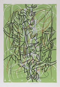 Bayard Series 18, Signed Abstract Screenprint with Hand Coloring by Bruce Porter