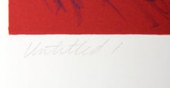 Red and Blue Composition (Untitled I) , Signed Lithograph by Bruce Porter