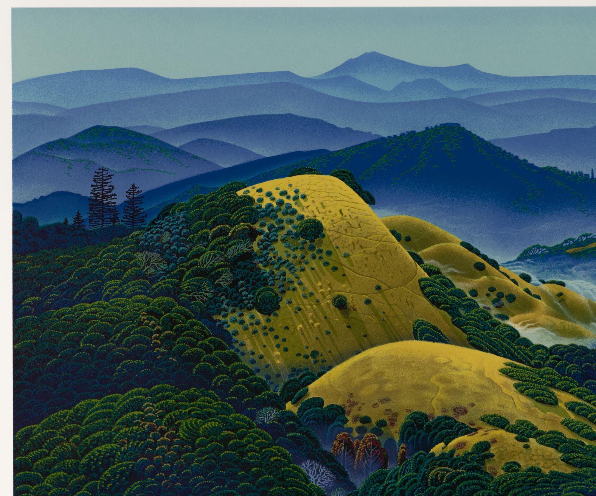 Carmel Canyon ist eine Serigrafie auf Papier mit einer Bildgröße von 31,5 x 29,5 Zoll, signiert 