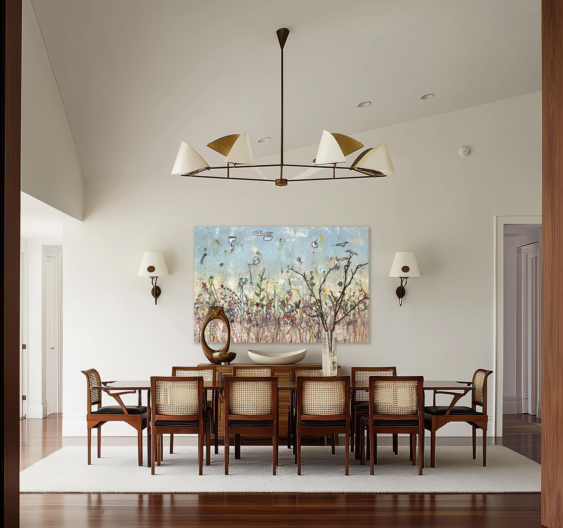 12 Dreams - Pittura su tela a tecnica mista di grandi dimensioni con espressionismo astratto e colore - Painting di Bruce Rubenstein