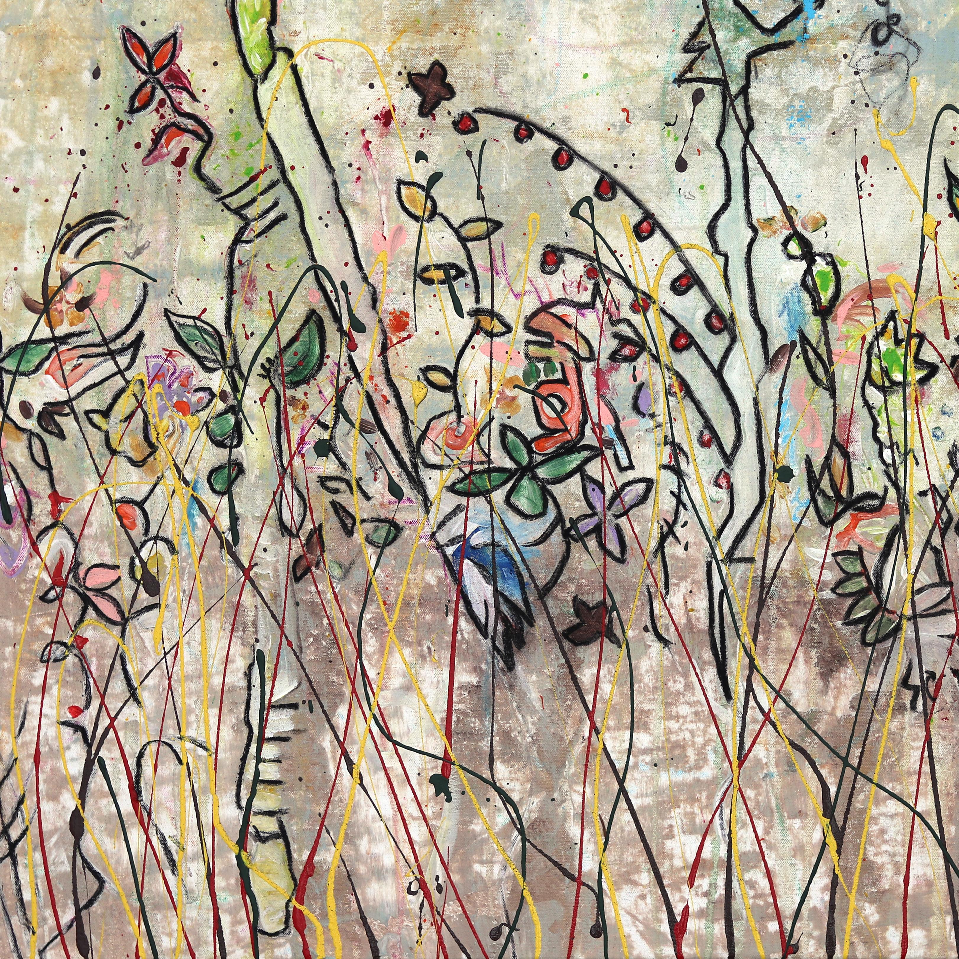 12 Dreams - Pittura su tela a tecnica mista di grandi dimensioni con espressionismo astratto e colore in vendita 2