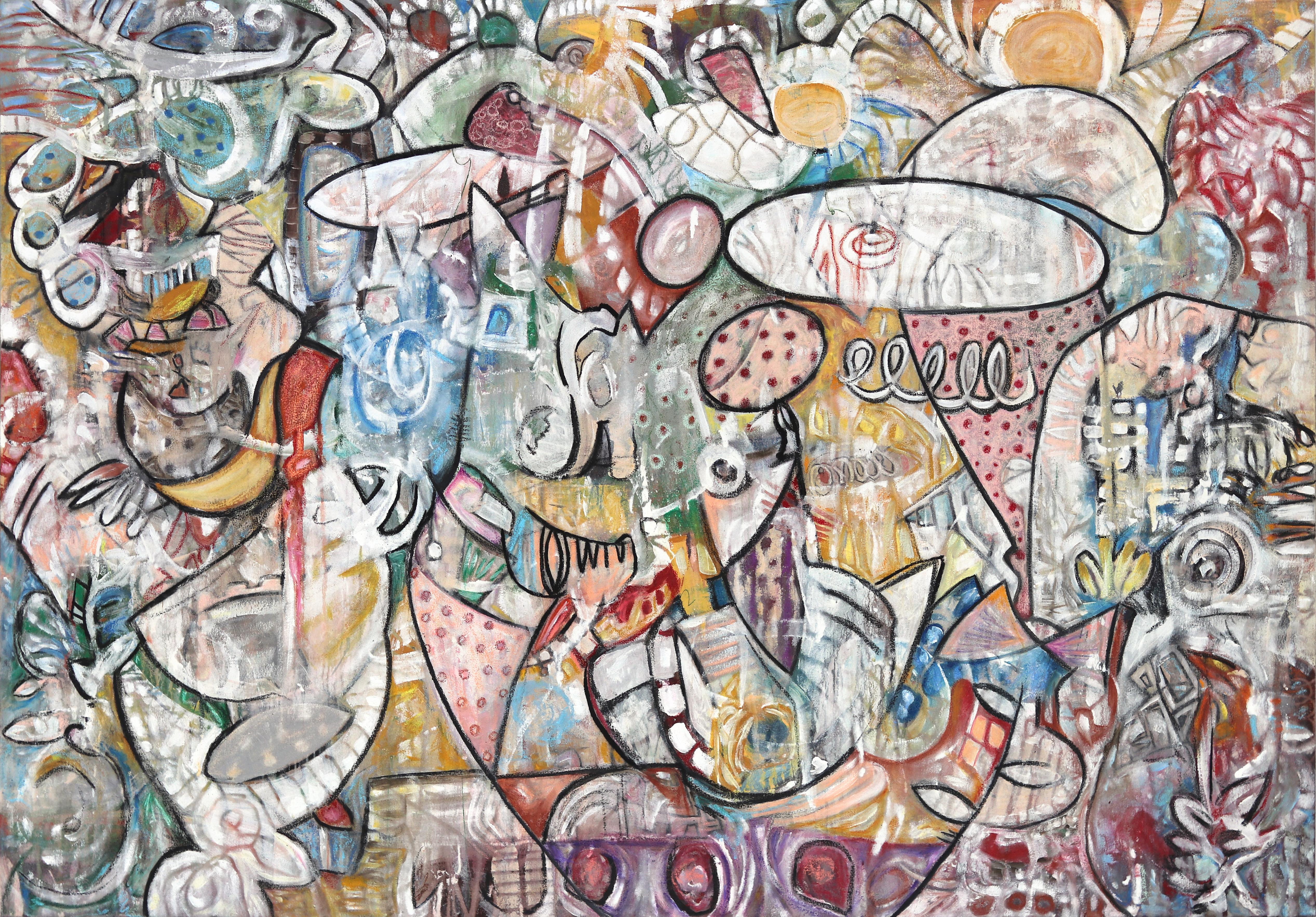 Dreams Again - Large Original Colorful Abstract Expressionism Painting on Canvas