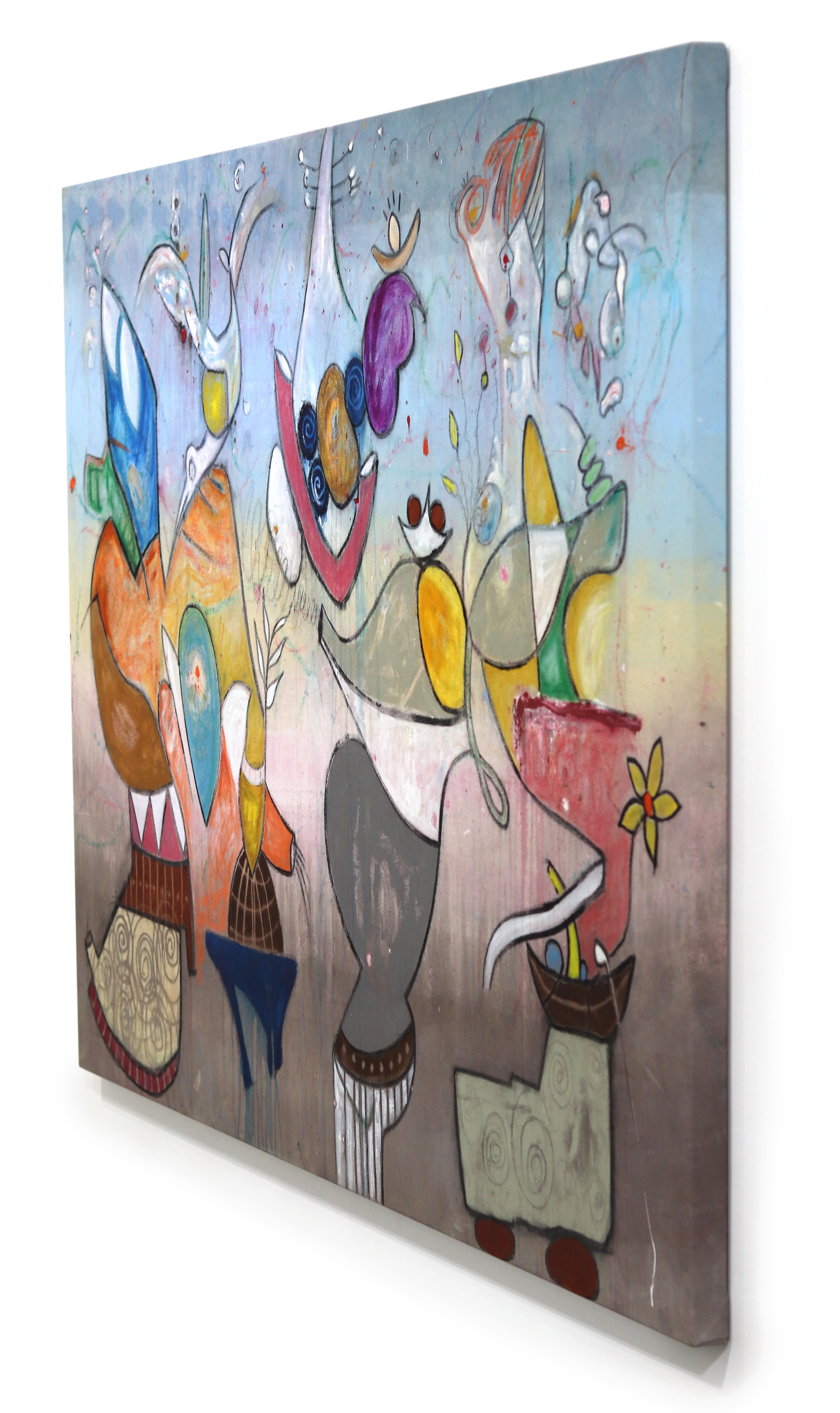 Dreamscape - Large Original Abstract Expressionism Painting on Canvas For Sale 1