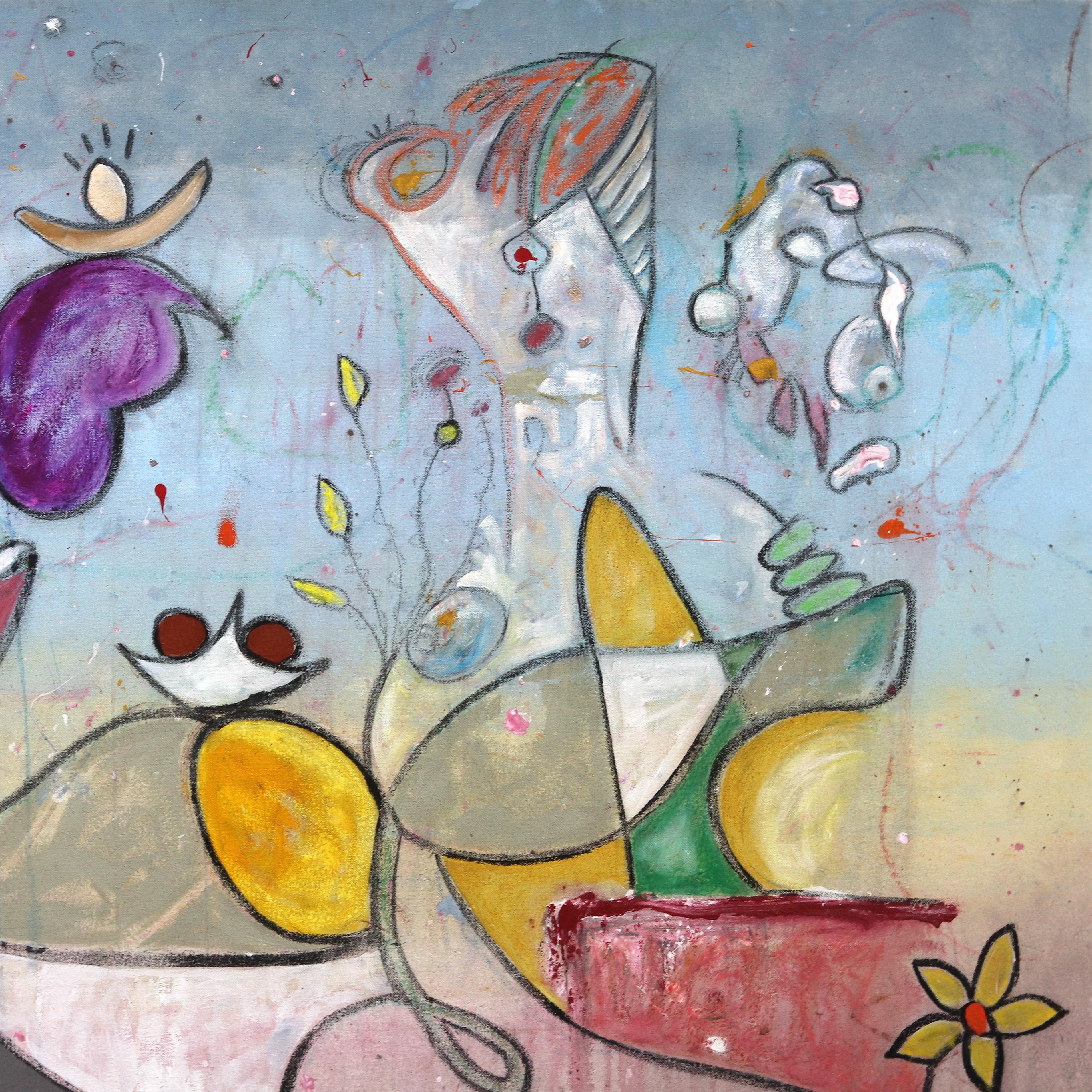 Dreamscape - Large Original Abstract Expressionism Painting on Canvas For Sale 2