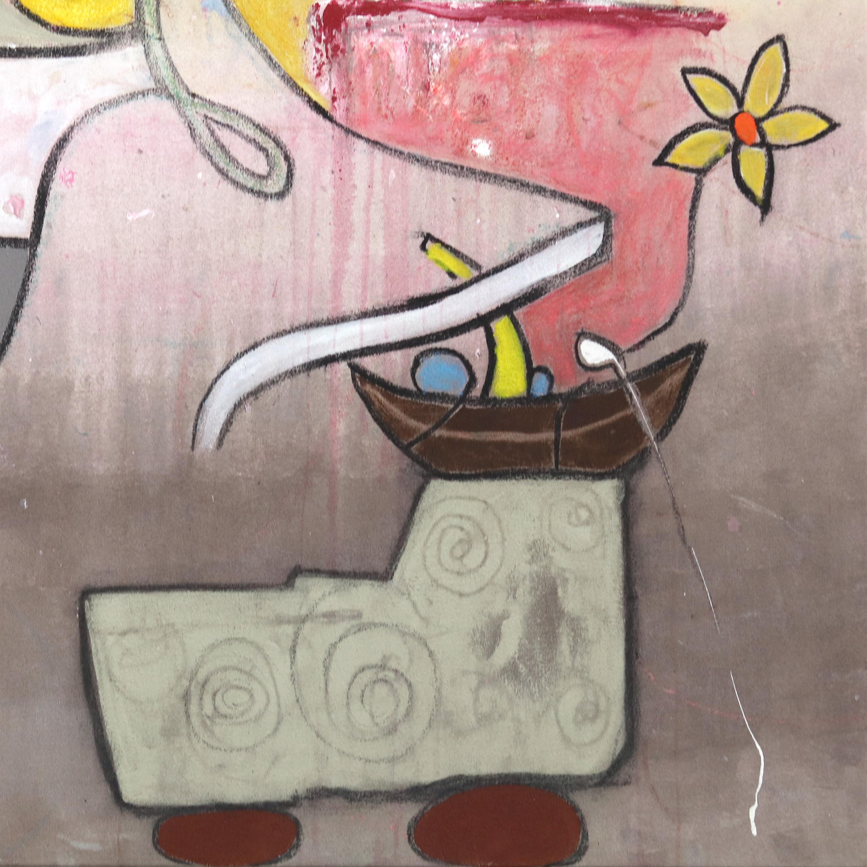 Dreamscape - Large Original Abstract Expressionism Painting on Canvas For Sale 4