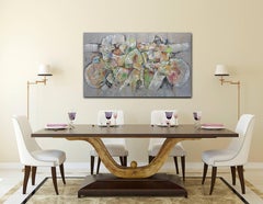 Foggy Day  - large original mixed media painting