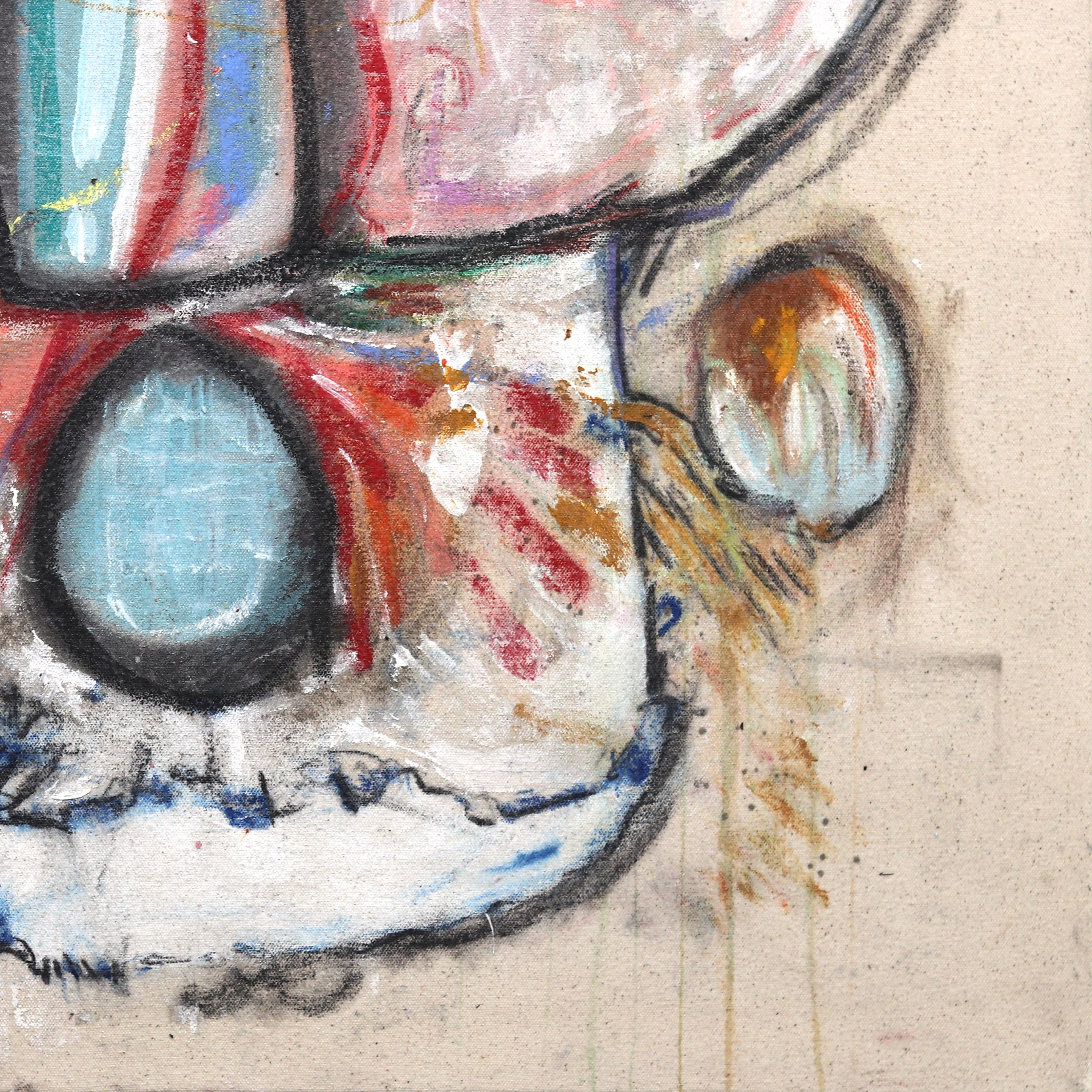 La Vie Est Belle - Pittura originale dell'espressionismo astratto colorato su tela in vendita 3