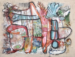 La Vie Est Belle - Original Colorful Abstract Expressionism Painting on Canvas