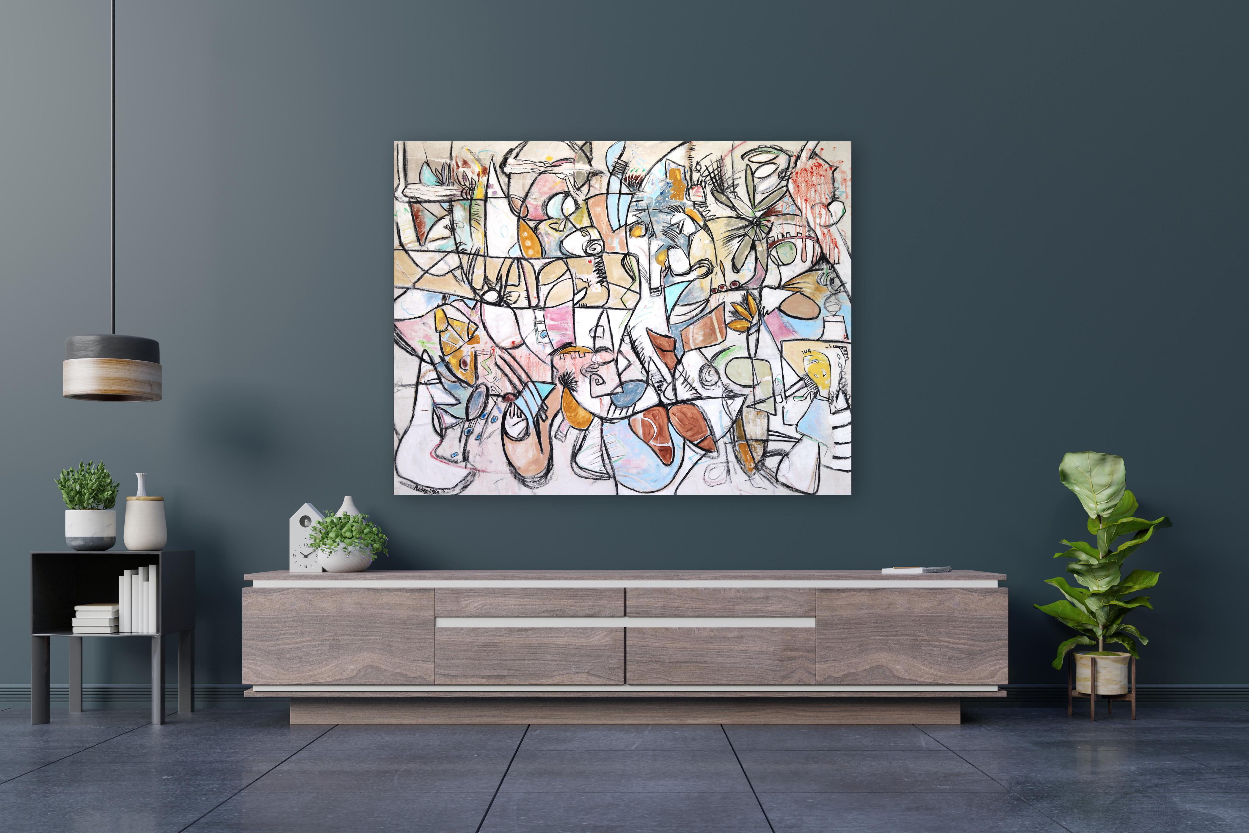 Le Jardin -  Large Oversized Original Abstract Expressionism Painting on Canvas For Sale 4