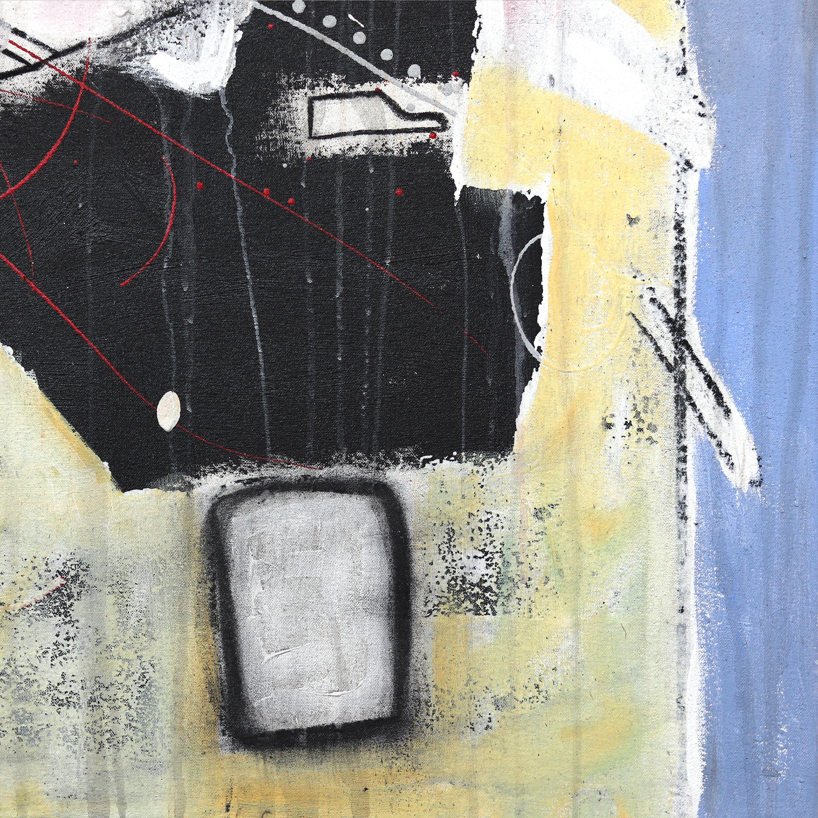 Rocío matinal - Gran pintura original al pastel expresionismo abstracto sobre lienzo 2