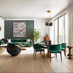 Passionfroot - Grande dipinto originale di espressionismo astratto colorato su tela