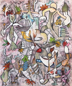 Passionfroot- Large Original Abstract Expressionism Colorful Painting on Canvas