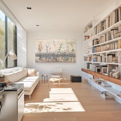 Runyon Canyon Peak - Large Abstract Landscape Mixed Media Painting on Canvas