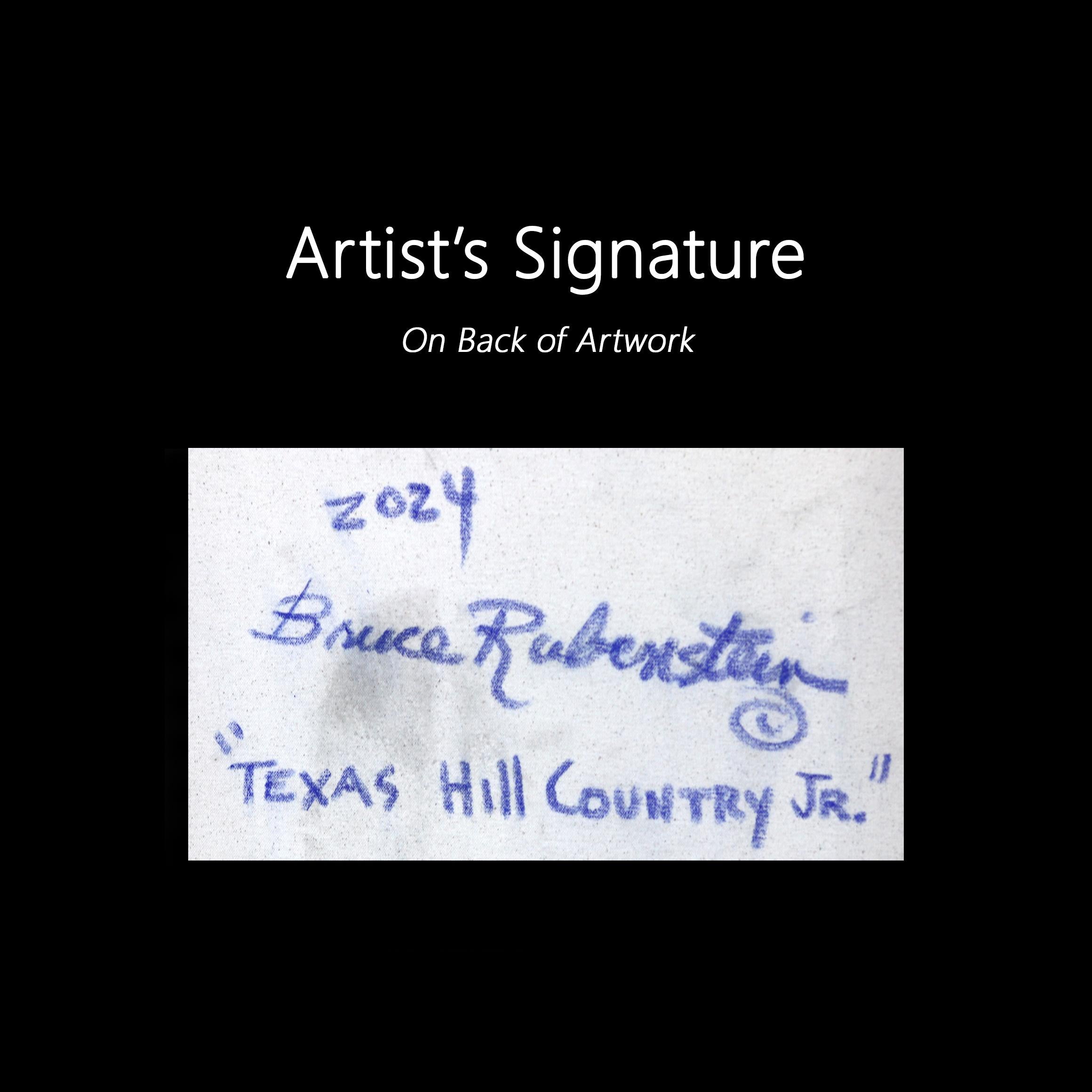 Texas I. Hill Country Jr. - Pittura originale di paesaggio astratto su tela in vendita 6