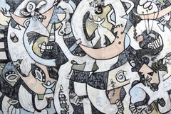 The Dill III –  Großes Originalgemälde des abstrakten Expressionismus auf Leinwand