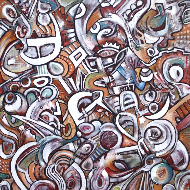 Bruce Rubenstein The Upside Down large original abstract painting