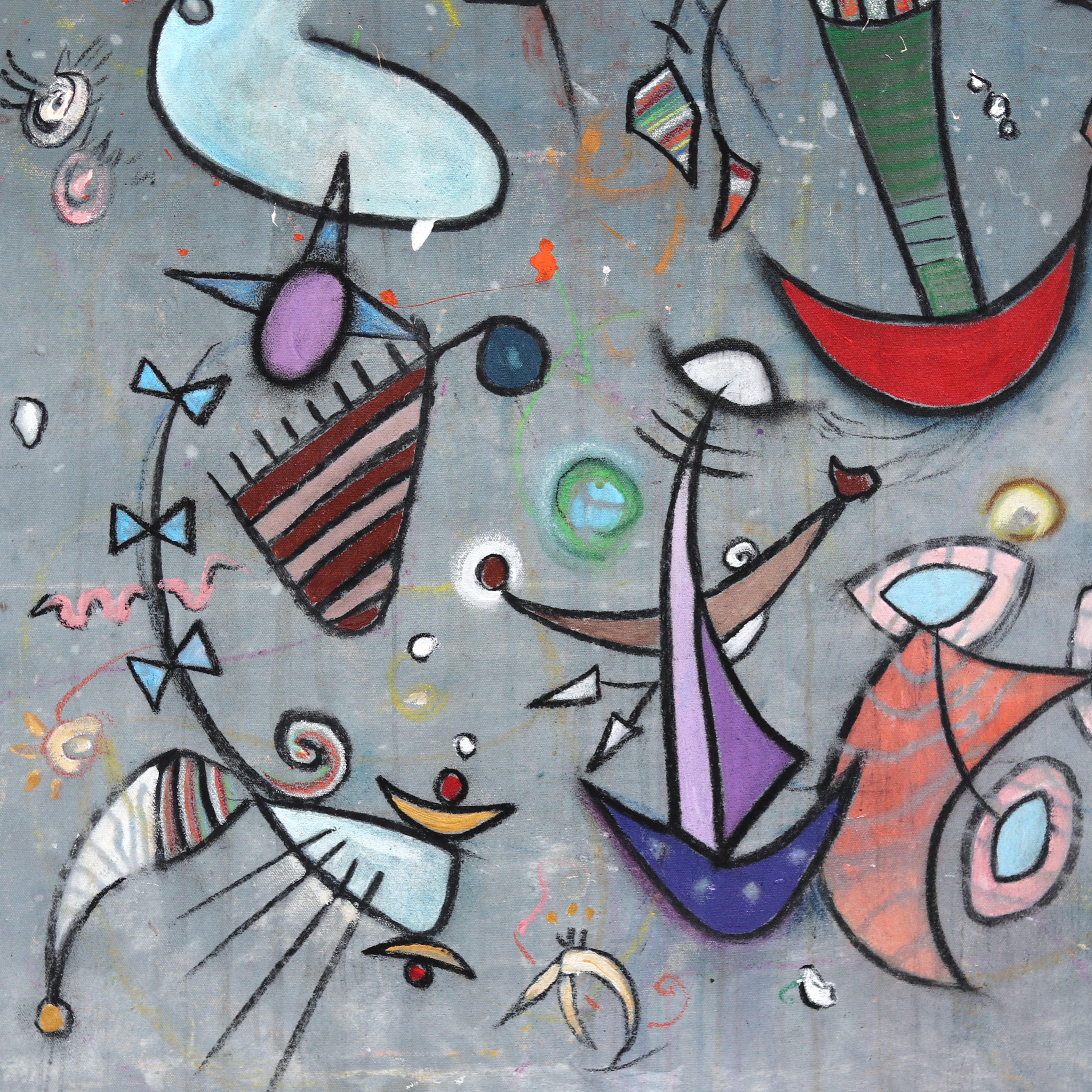Time Is A Constant - Large Original Abstract Expressionism Painting on Canvas For Sale 2