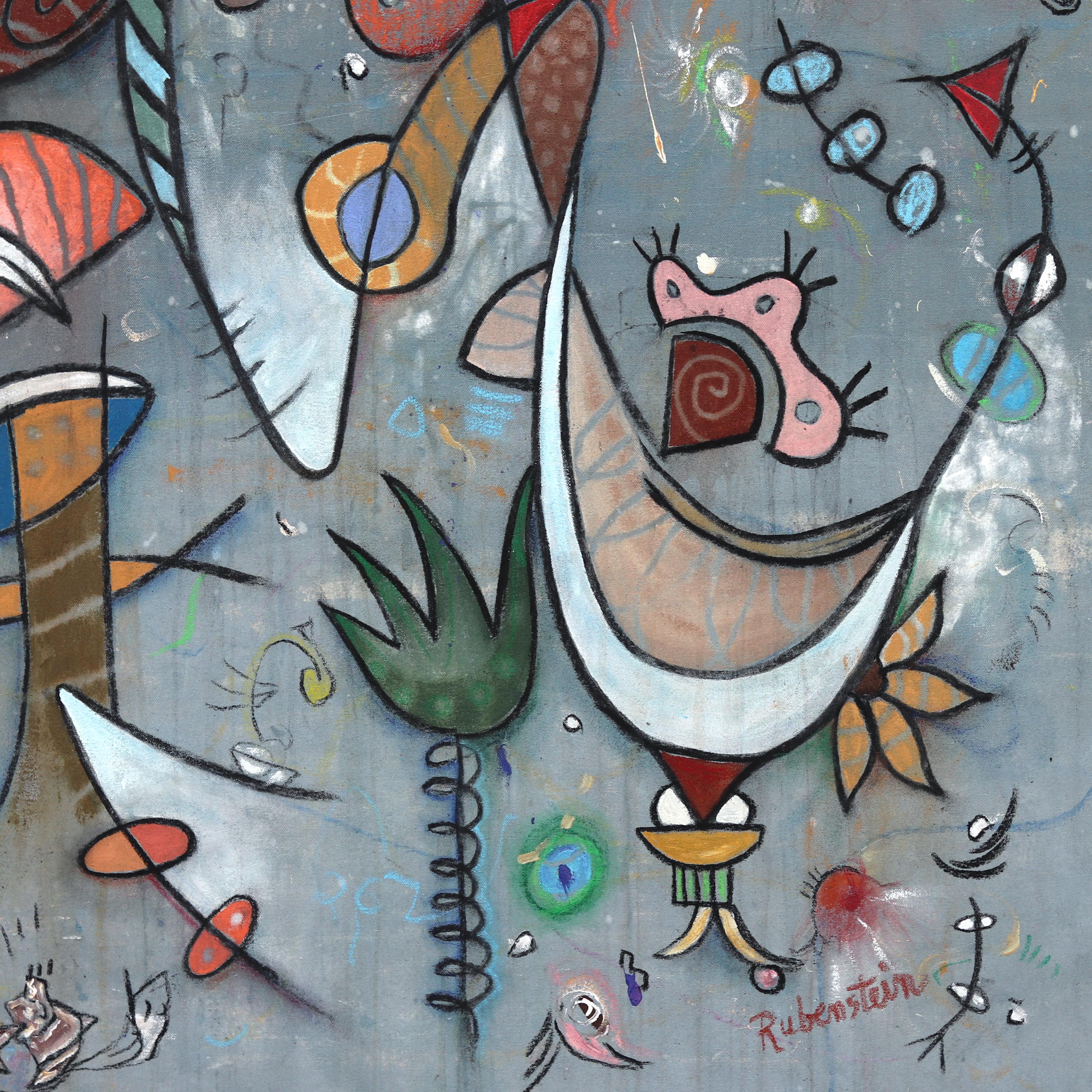 Time Is A Constant - Large Original Abstract Expressionism Painting on Canvas For Sale 4