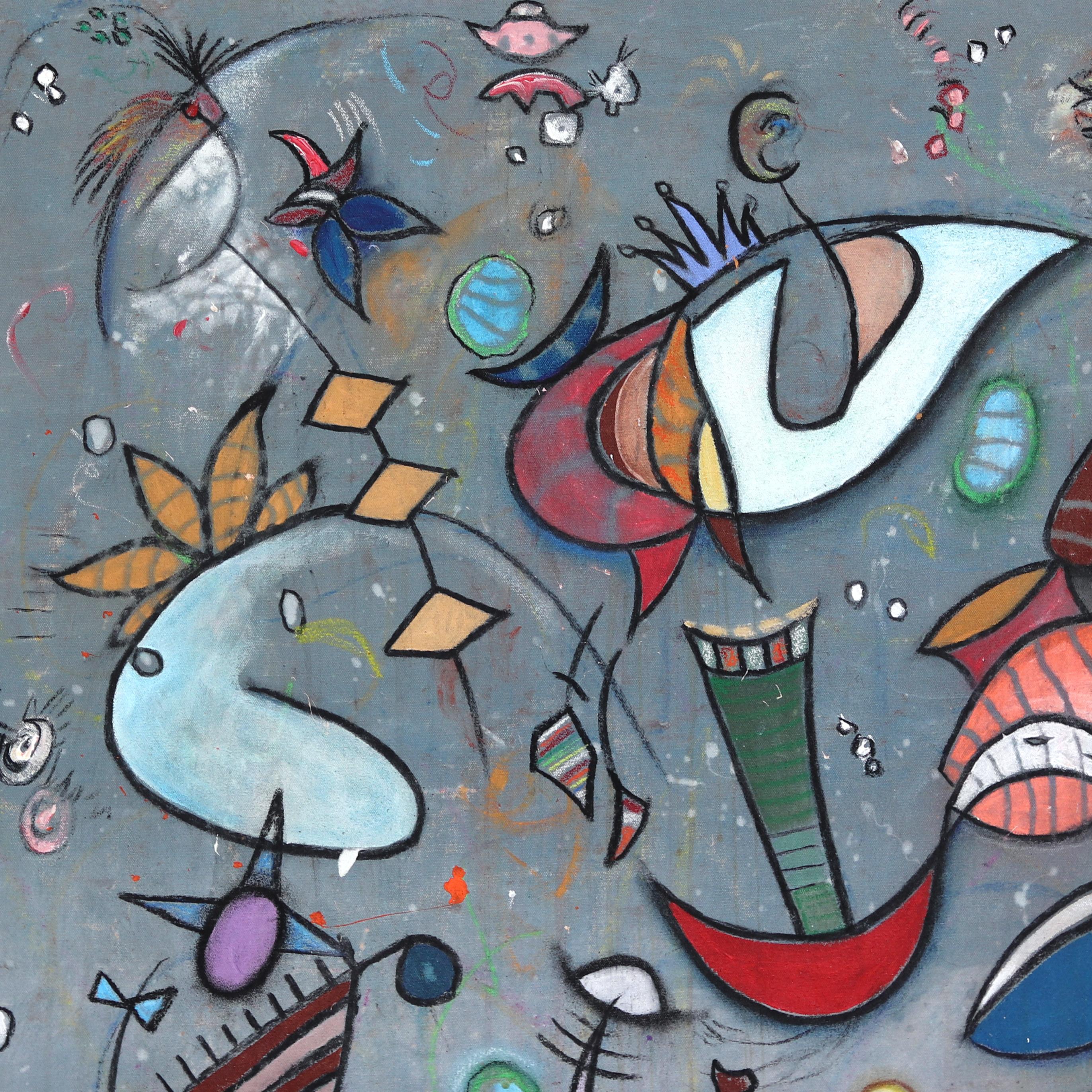 Time Is A Constant - Large Original Abstract Expressionism Painting on Canvas For Sale 5
