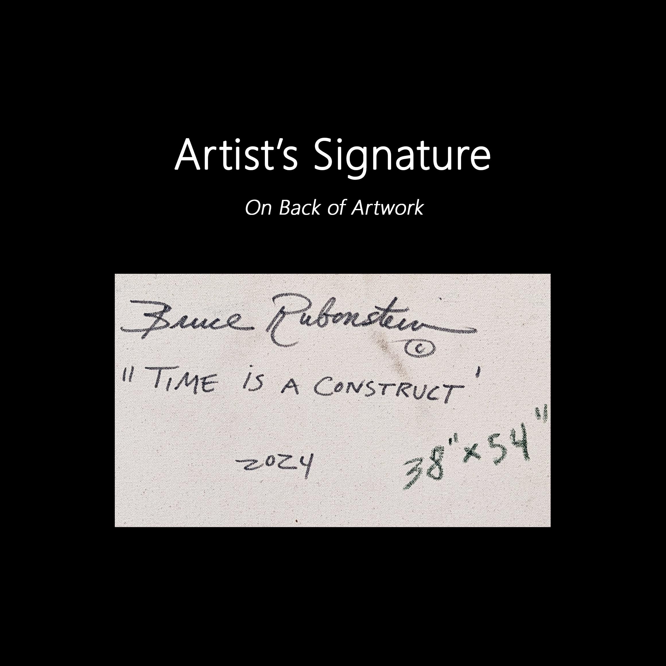 Time Is A Construct - Large Original Abstract Expressionism Painting on Canvas For Sale 5