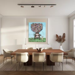 Trees of Life II - Original Abstract Expressionism Painting on Canvas