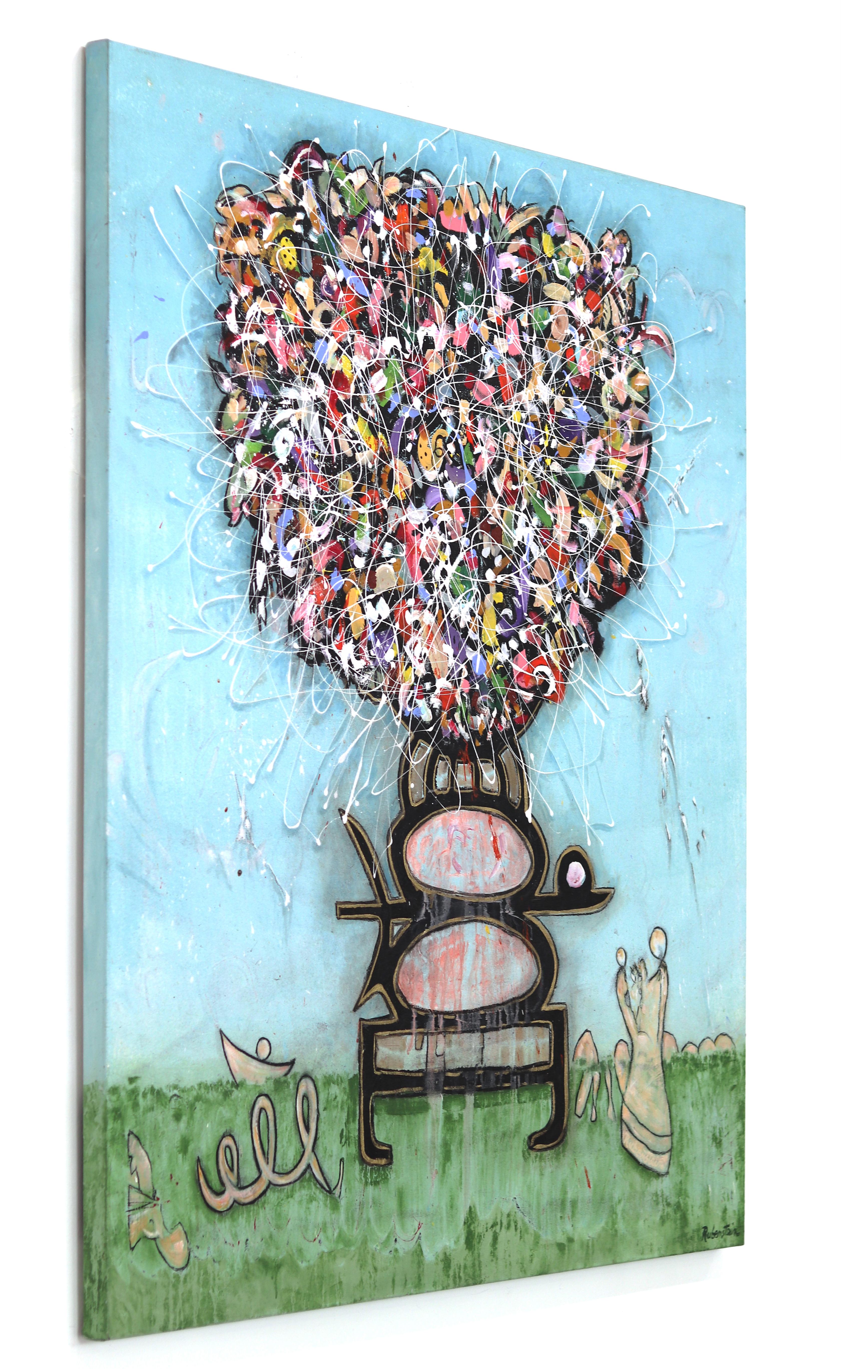 Trees of Life II - Original Abstract Expressionism Painting on Canvas For Sale 2