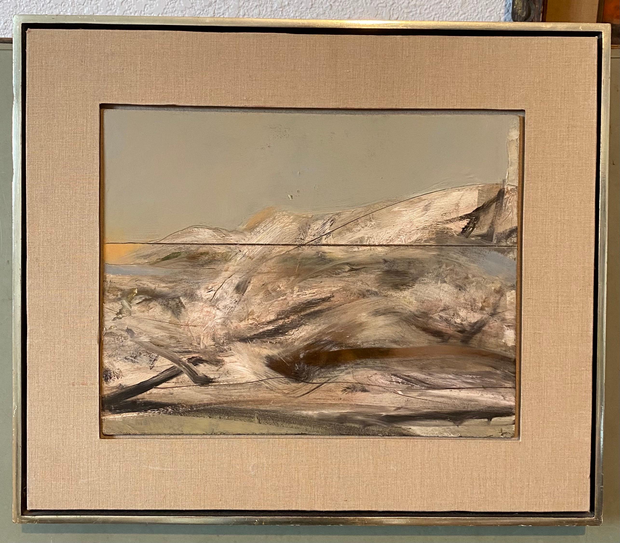 Peinture à l'huile abstraite moderniste américaine - Paysage marin  - Painting de Bruce Samuelson