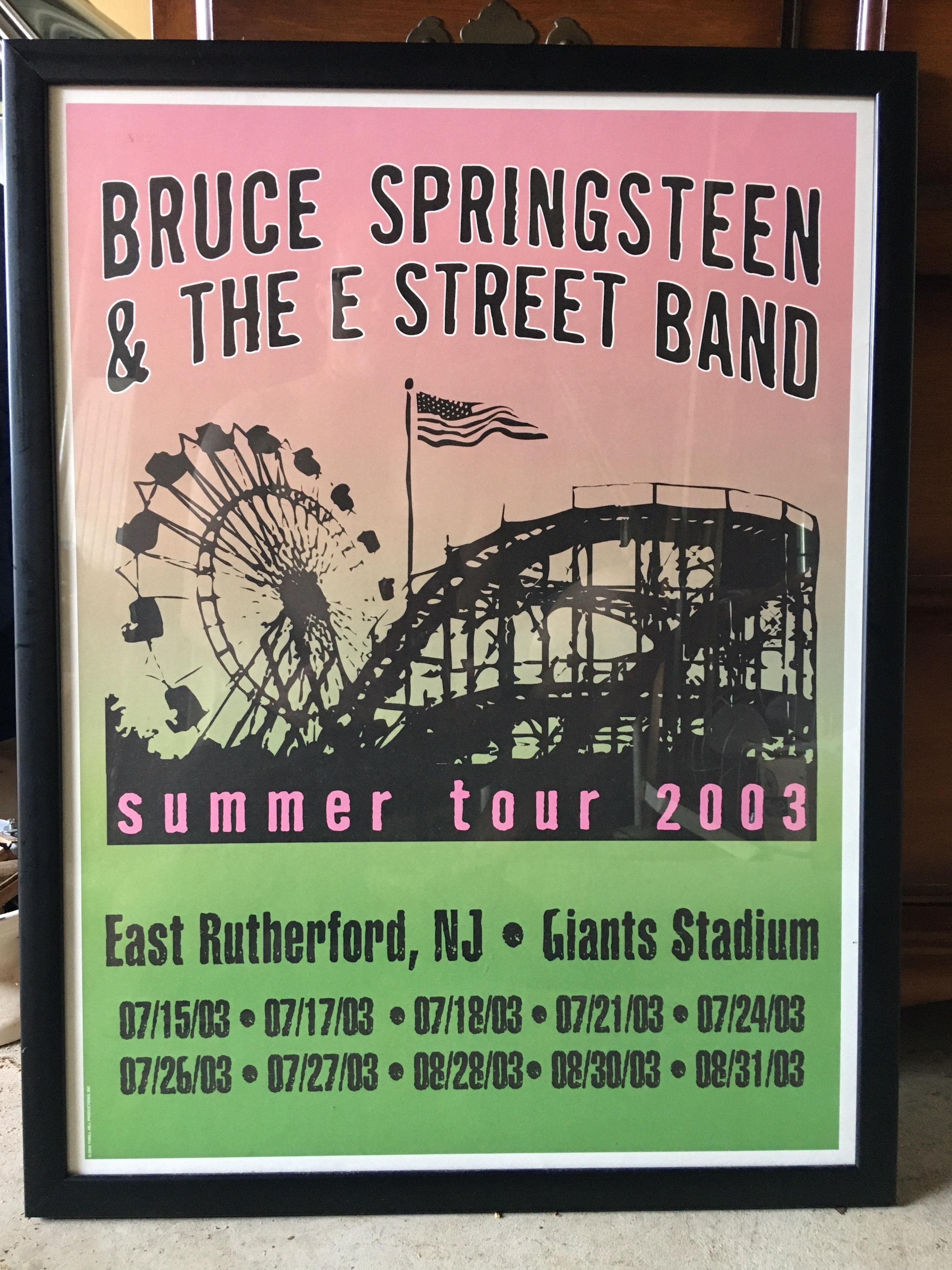 Bruce Springsteen Summer Tour 2003 original poster. Nice colors and design!