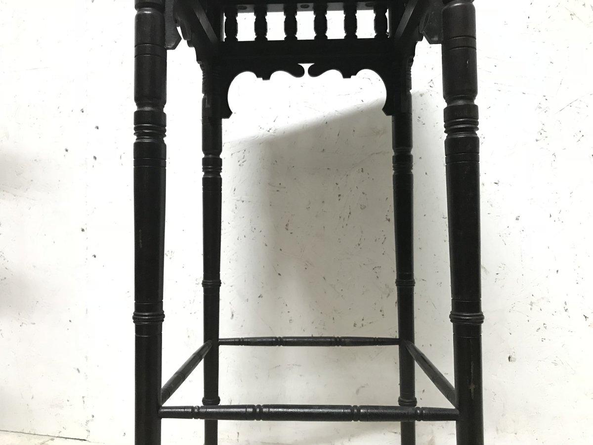 Bruce Talbert an Aesthetic Movement Ebonized Plant Stand with Inset Minton Tile 5